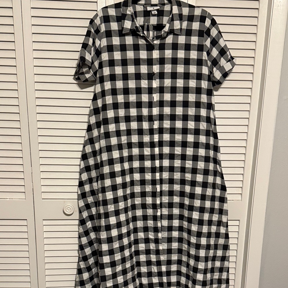 Black and White Plaid Dress